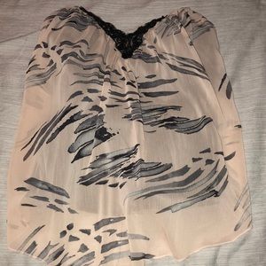 Dressy strapless top with zippered corset back